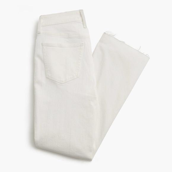 J.Crew Curvy mid-rise flare crop jean in signature stretch White Denim 26 NWT - Picture 4 of 12